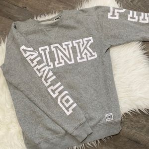 Grey PINK Crewneck